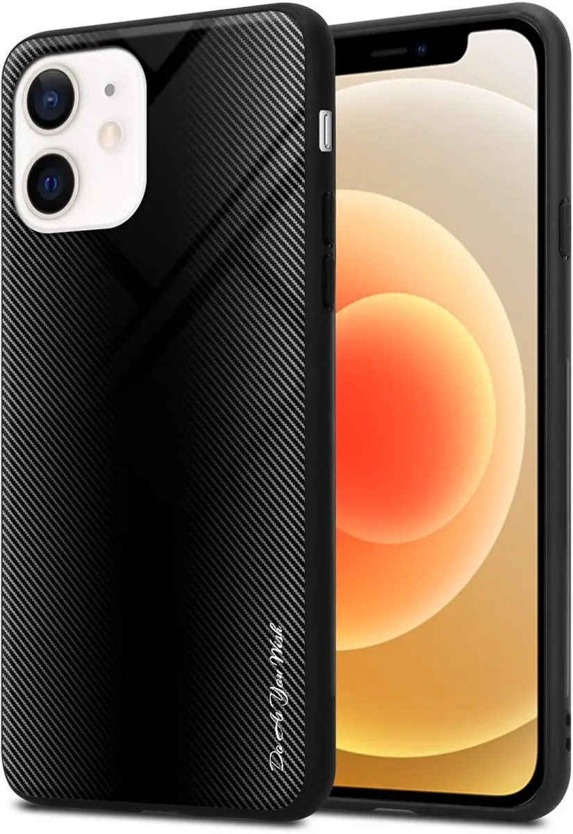 Cadorabo Hoesje geschikt voor Apple iPhone 12 MINI in OPAAL ZWART