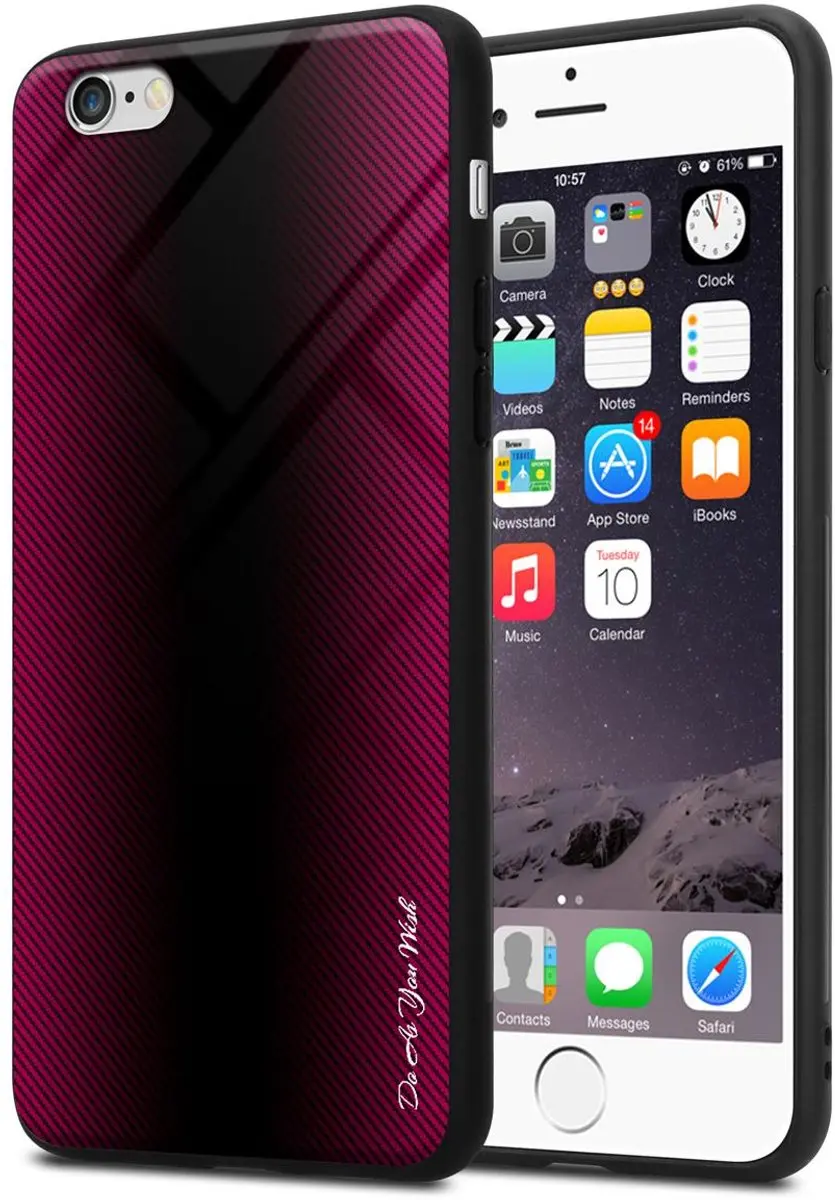 Cadorabo Hoesje geschikt voor Apple iPhone 6 / 6S in PAARS ROZE