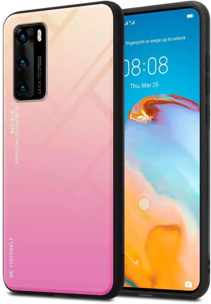 Cadorabo Hoesje geschikt voor Huawei P40 in GEEL