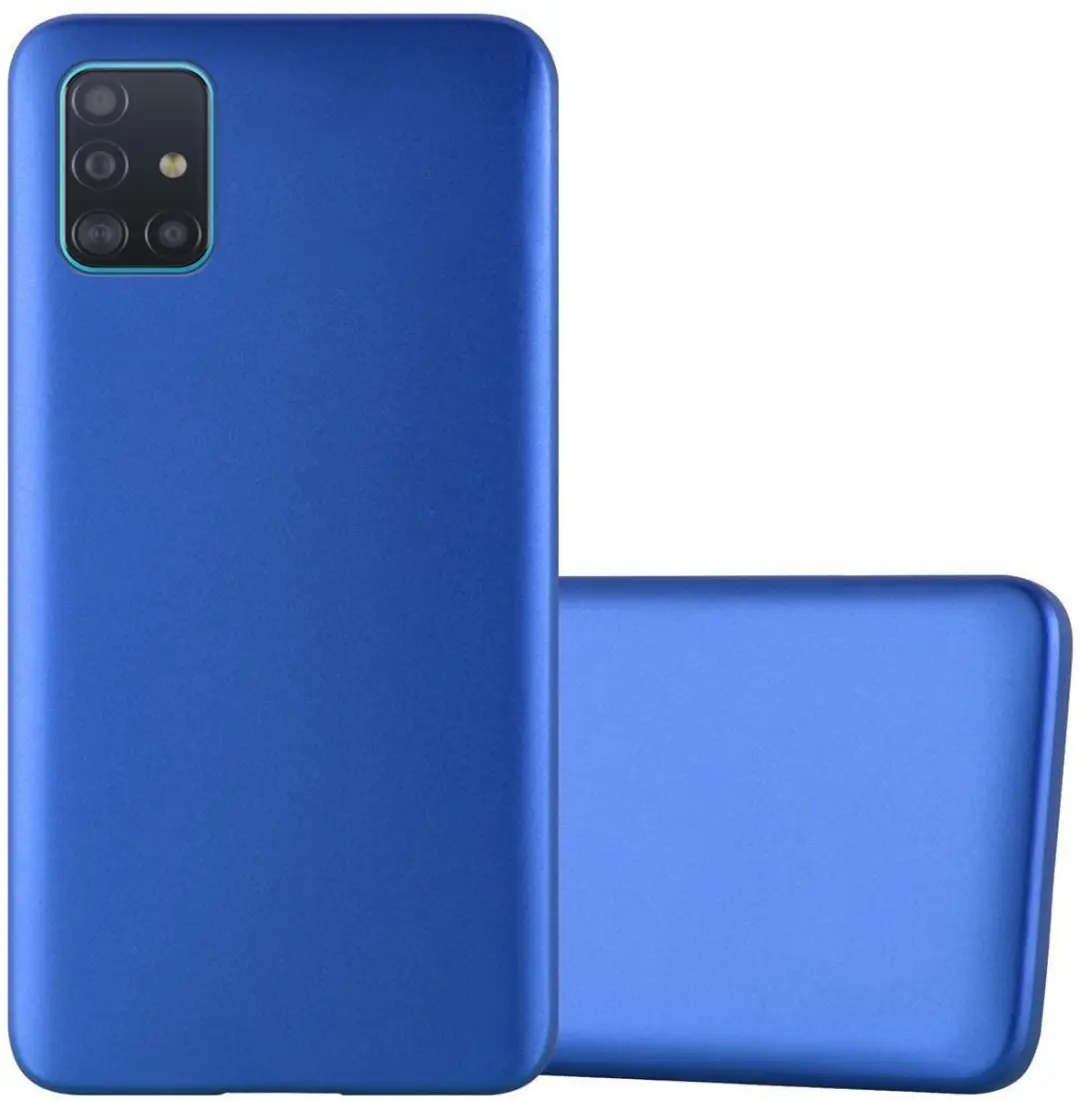 Cadorabo Hoesje geschikt voor Samsung Galaxy A71 5G in METAAL BLAUW
