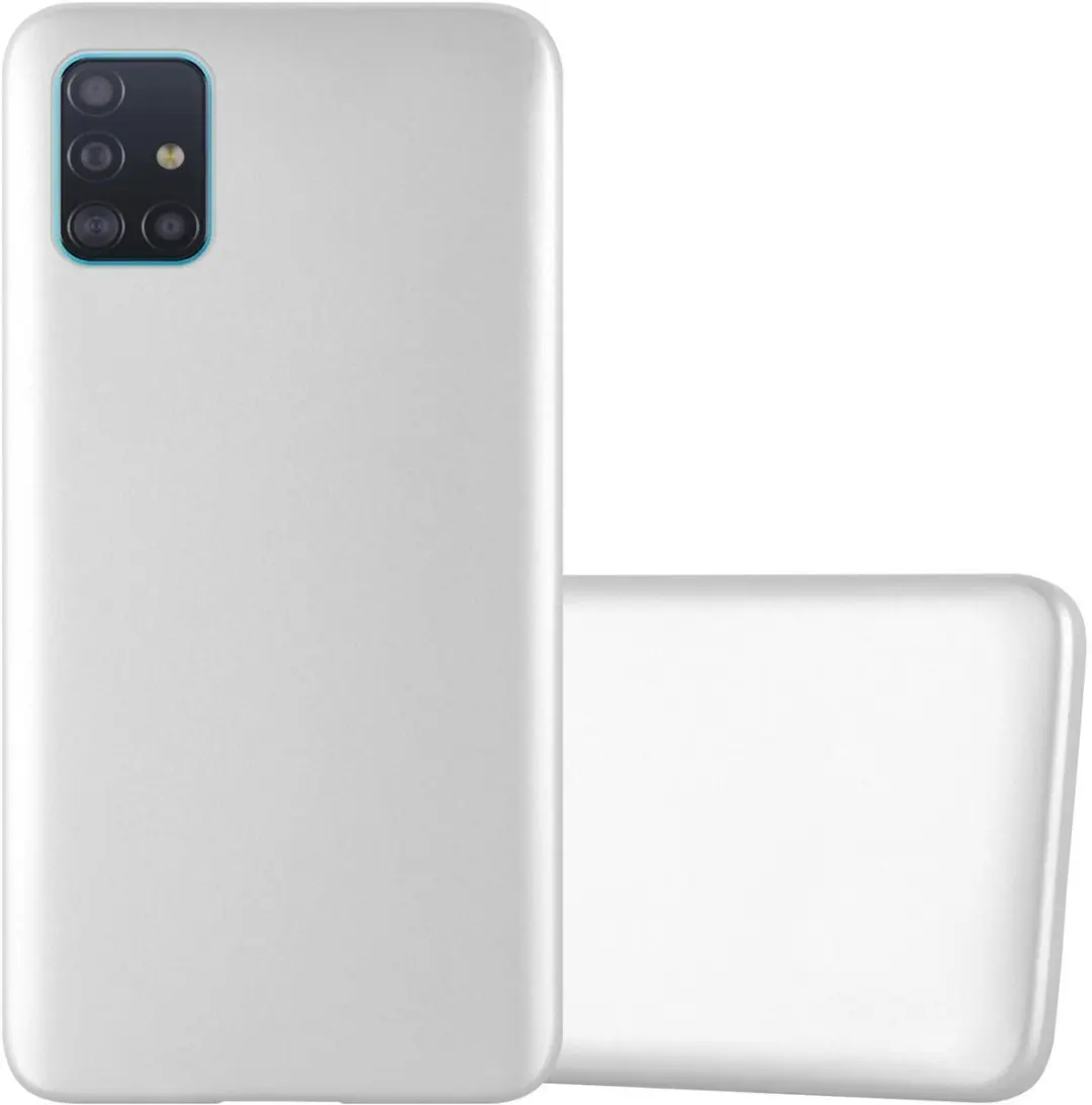Cadorabo Hoesje geschikt voor Samsung Galaxy A71 5G in METALLIC ZILVER