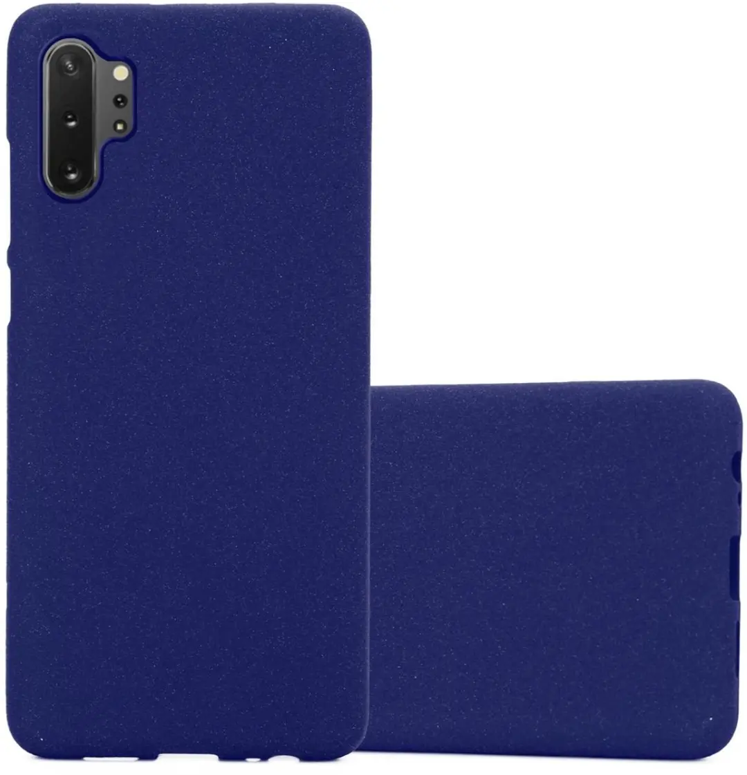 Cadorabo Hoesje geschikt voor Samsung Galaxy NOTE 10 PLUS in FROST DONKER BLAUW
