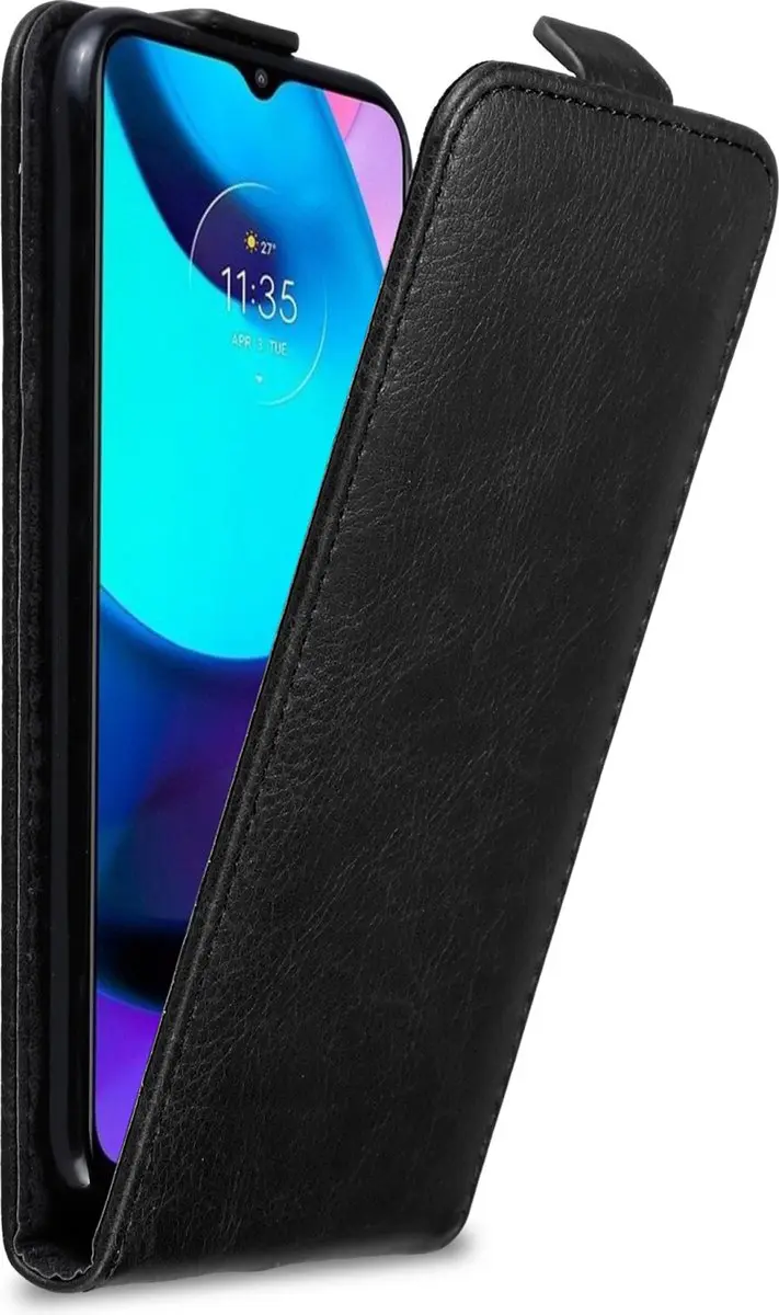 Cadorabo Hoesje geschikt voor Motorola MOTO E20 / E30 / E40 in ZWARTE NACHT