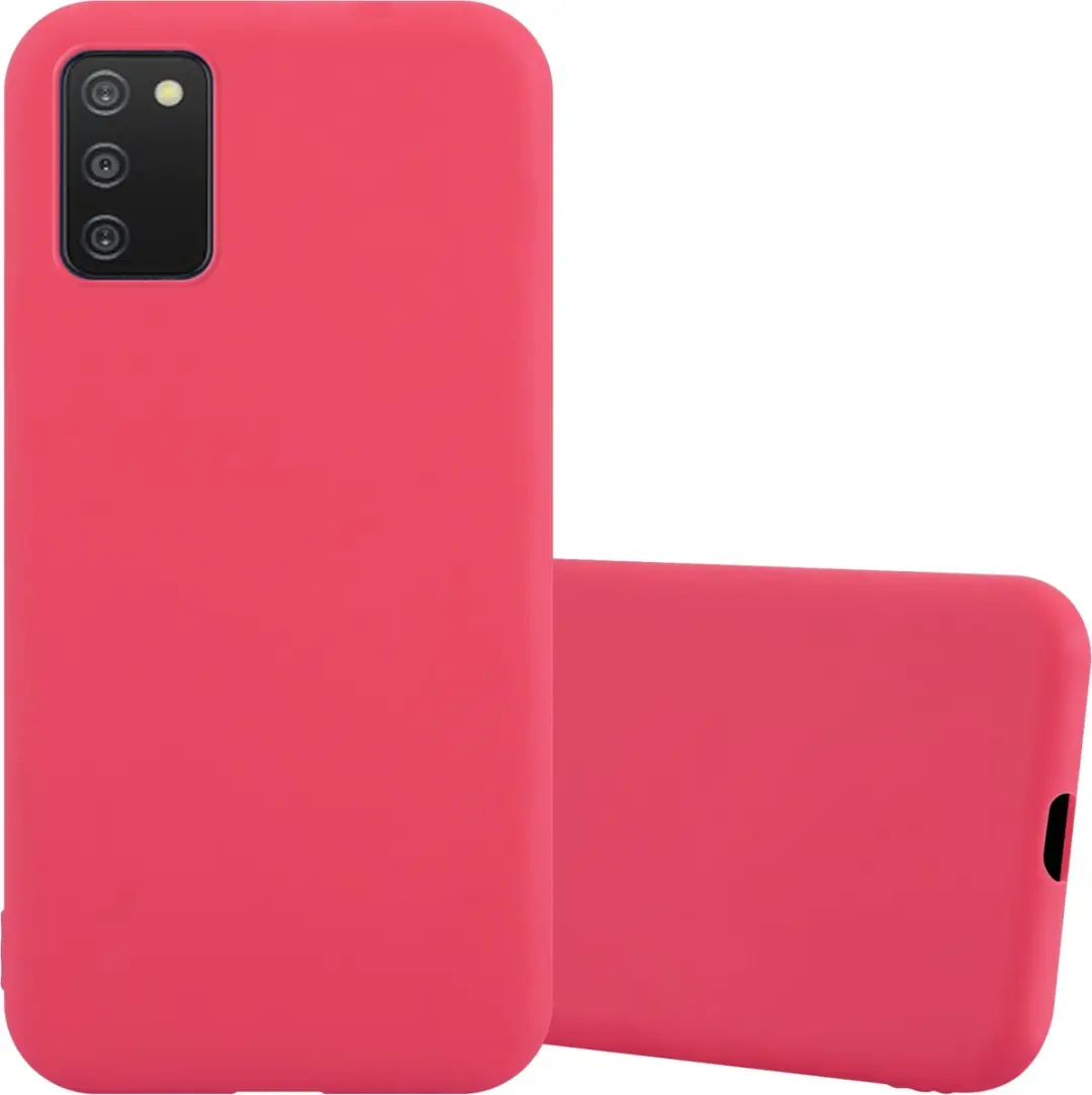 Cadorabo Hoesje geschikt voor Samsung Galaxy A03s in CANDY ROOD