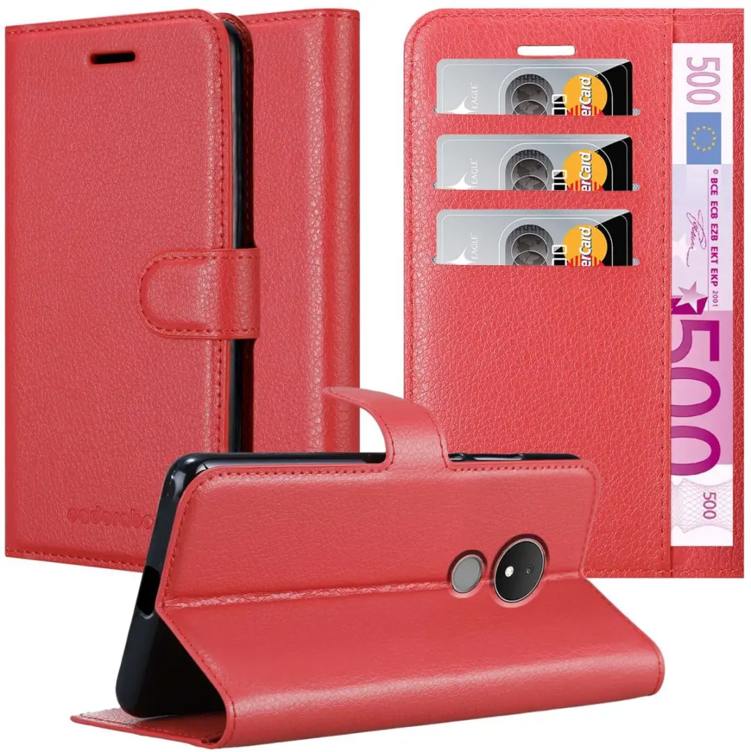 Cadorabo Hoesje geschikt voor Nokia C21 in KARMIJN ROOD