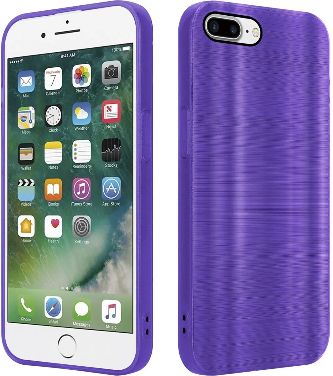 Cadorabo Hoesje geschikt voor Apple iPhone 7 PLUS / 7S PLUS / 8 PLUS in Brushed