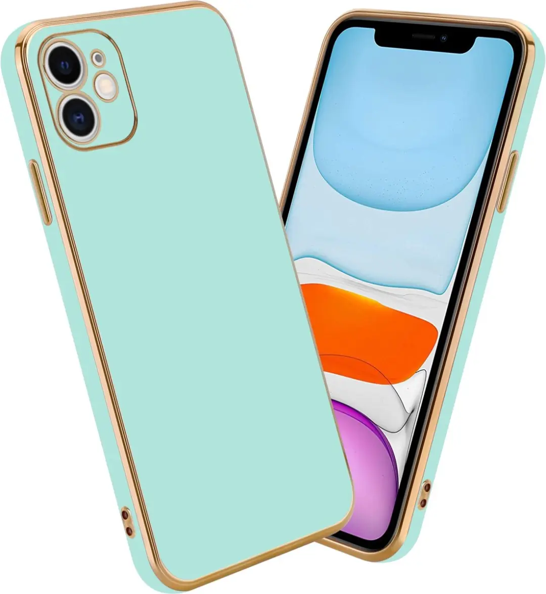 Cadorabo Hoesje geschikt voor Apple iPhone 11 in Glossy Mintgroen