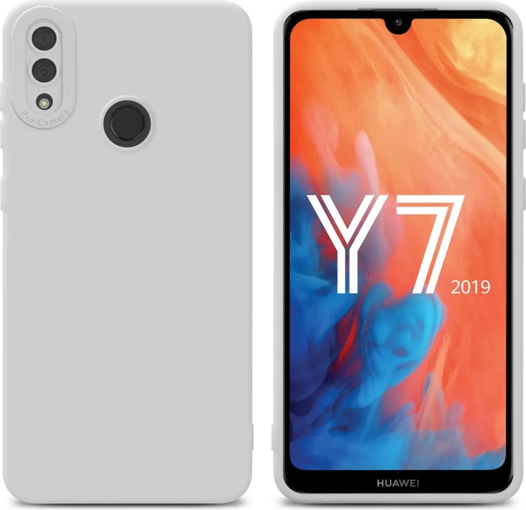 Cadorabo Hoesje geschikt voor Huawei Y7 2019 / Y7 PRIME 2019 in FLUID WIT