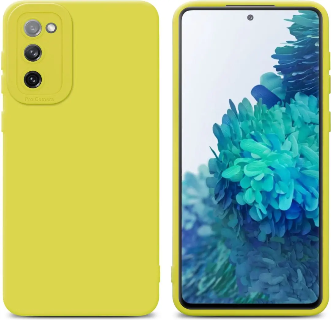 Cadorabo Hoesje geschikt voor Samsung Galaxy S20 FE in FLUID GEEL