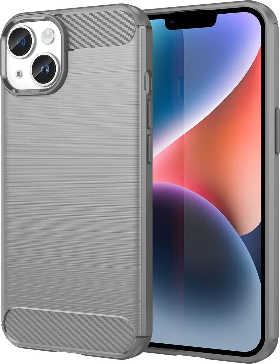 Cadorabo Hoesje geschikt voor Apple iPhone 14 PLUS in BRUSHED GRIJS