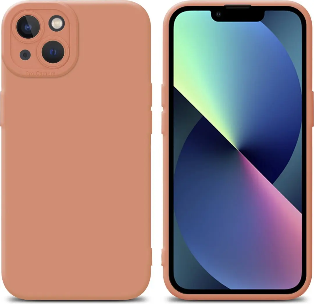 Cadorabo Hoesje geschikt voor Apple iPhone 14 in FLUID LICHT ORANJE