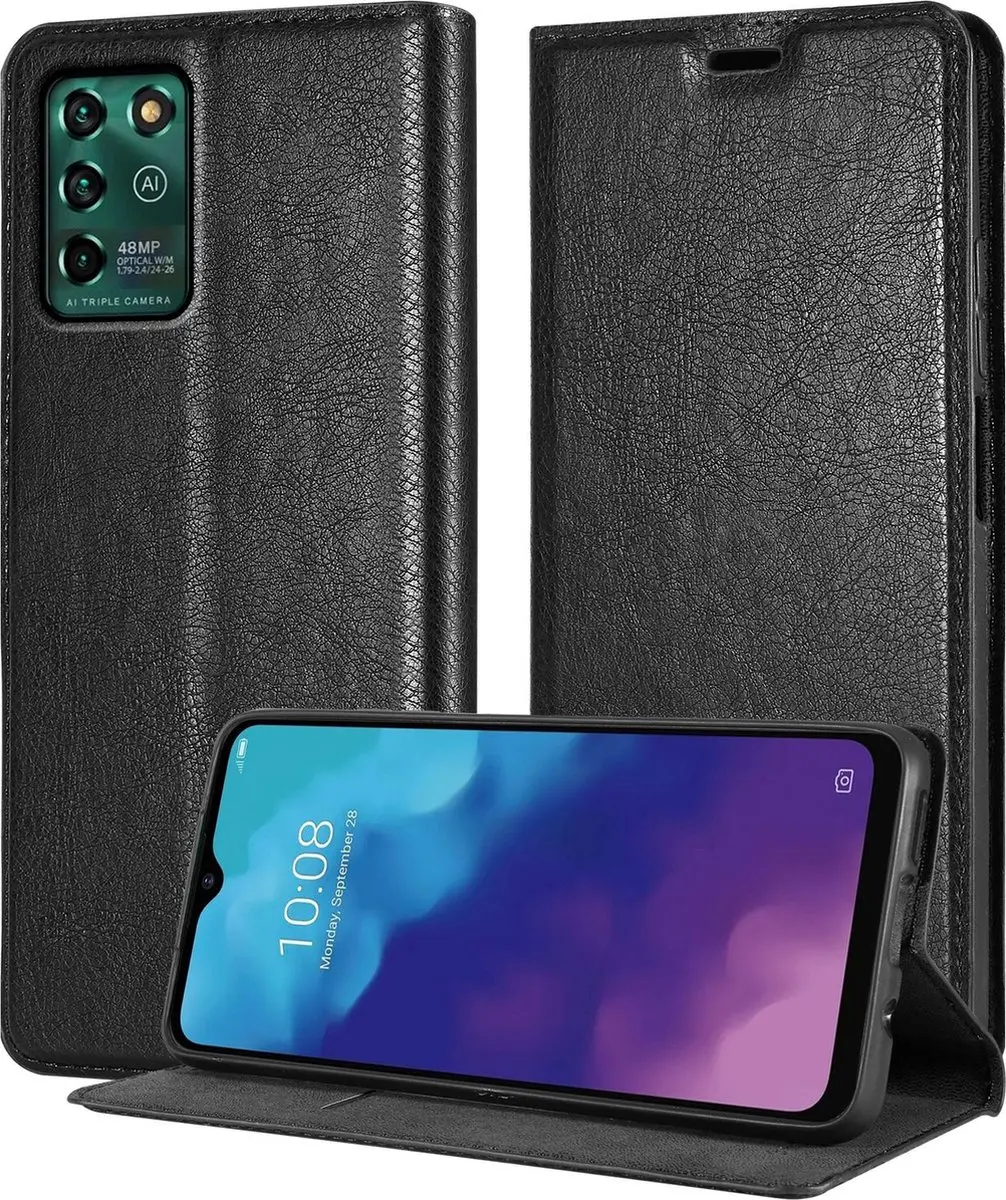 Cadorabo Hoesje geschikt voor ZTE Blade V30 Vita in ZWARTE NACHT