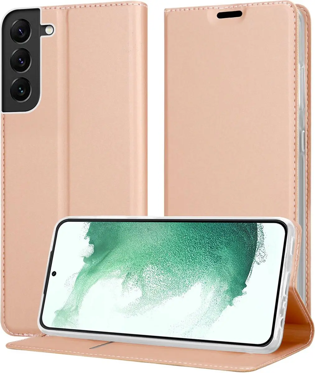 Cadorabo Hoesje geschikt voor Samsung Galaxy S22 PLUS in CLASSY ROSE GOUD