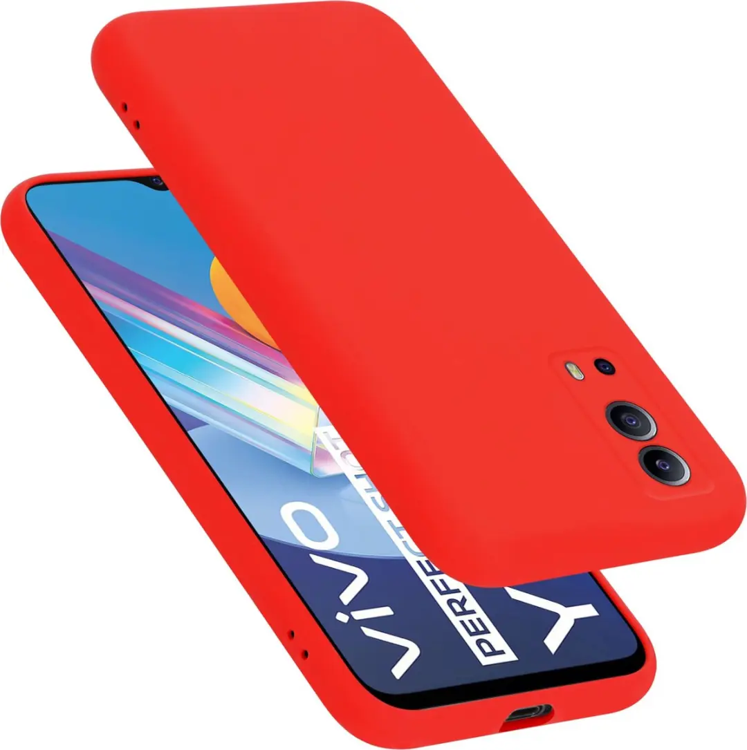 Cadorabo Hoesje geschikt voor Vivo Y52 5G / Y72 5G in LIQUID ROOD
