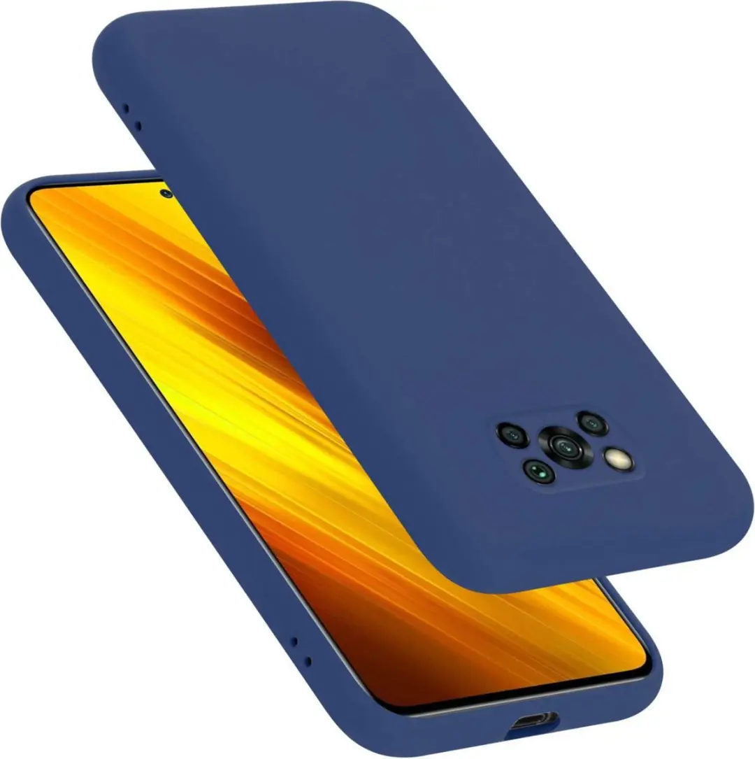 Cadorabo Hoesje geschikt voor Xiaomi POCO X3 NFC in LIQUID BLAUW