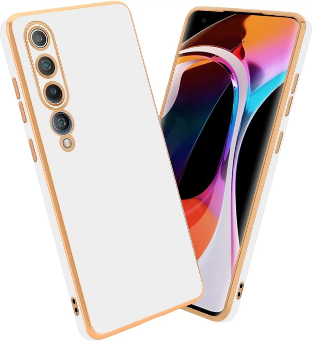 Cadorabo Hoesje geschikt voor Xiaomi Mi 10 / Mi 10 PRO in Glossy Wit