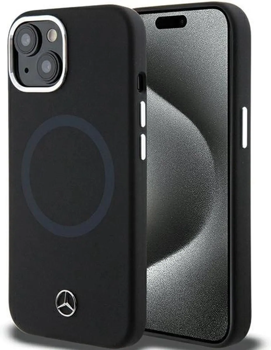 Mercedes-Benz Silicone Back Case iPhone 15 - MagSafe - Zwart
