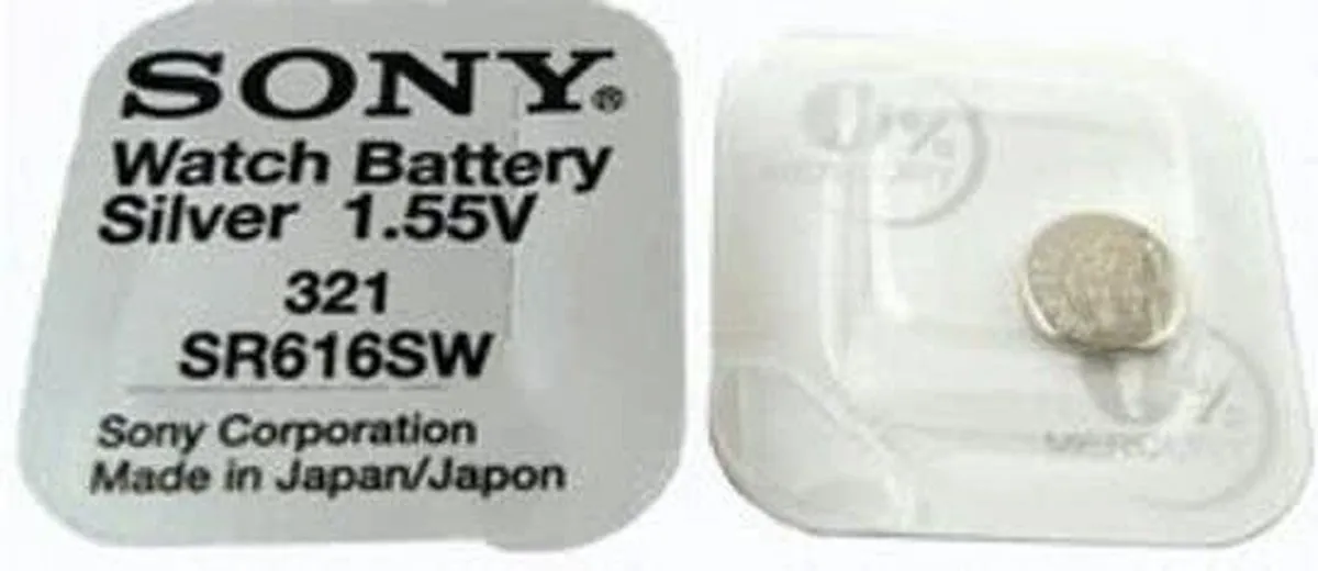 Sony SR616SW Knoopcelbatterij 16mAh - 2 Stuks