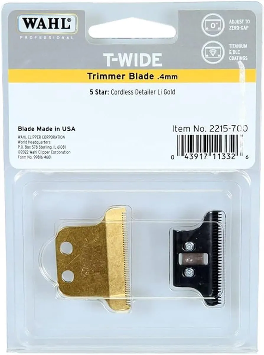 Wahl Opzetkam Gold Detailer T-Wide - Zwart