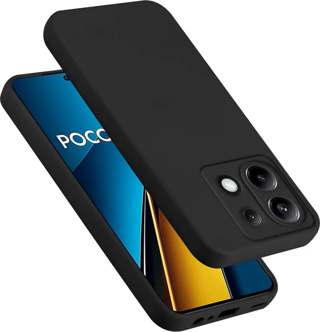 Cadorabo Hoesje geschikt voor Xiaomi Poco X6 in LIQUID ZWART