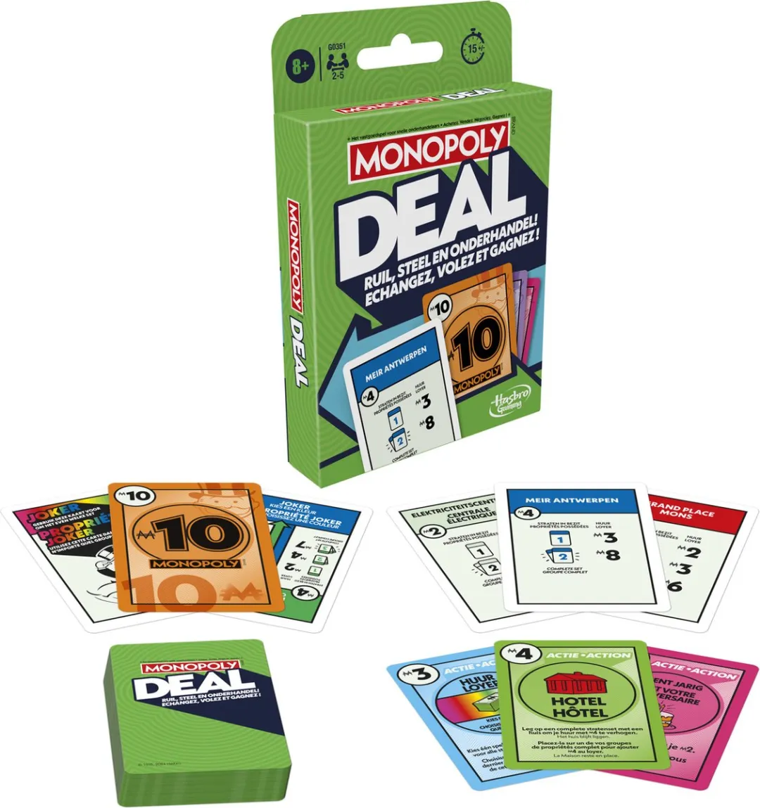 Monopoly Deal Kaartspel Belgische Editie - 5 Spelers