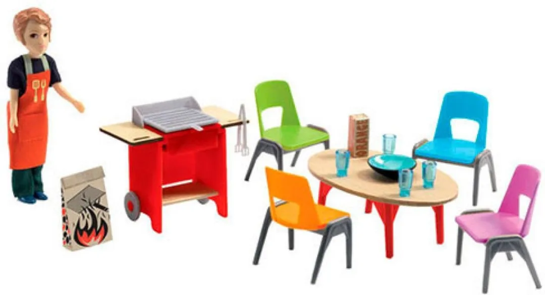 Djeco Poppenhuis Barbecue Set