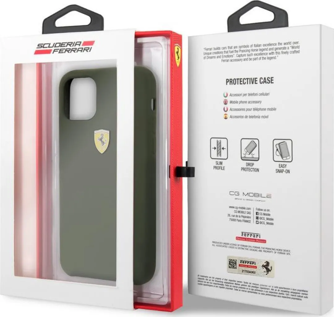 Ferrari SF Silicone Back Case iPhone 11 Pro - Groen