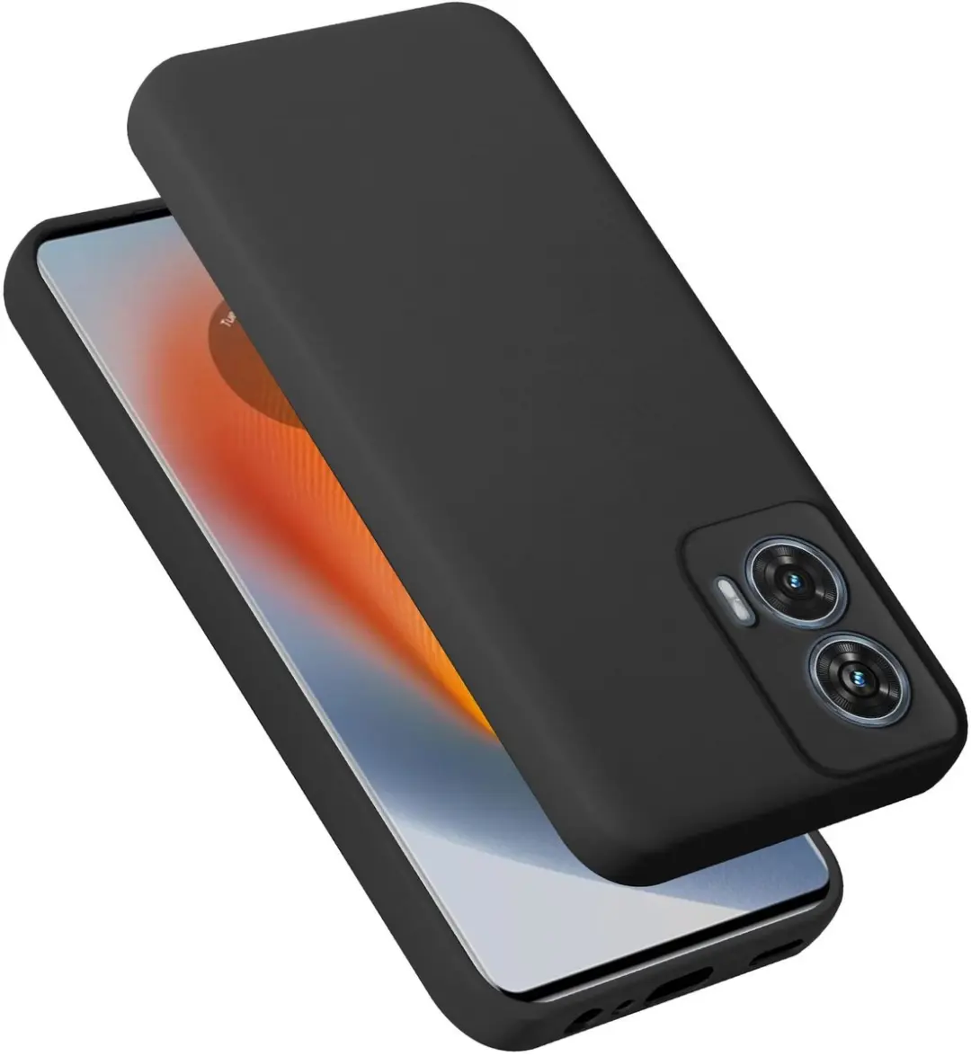 Cadorabo Hoesje geschikt voor Motorola Moto Edge 50 Fusion in LIQUID ZWART
