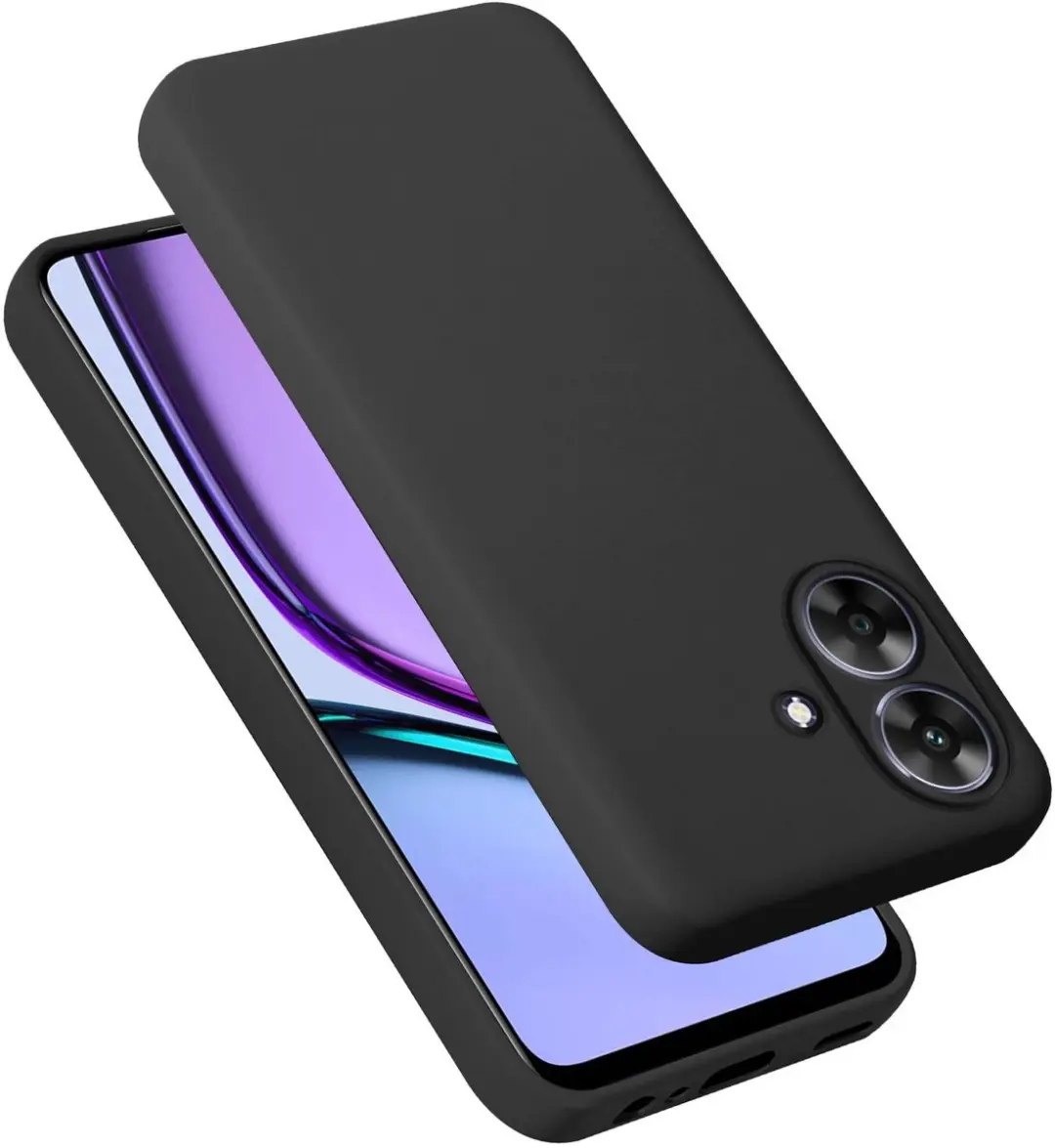 Cadorabo Hoesje geschikt voor Realme Note 60 in LIQUID ZWART
