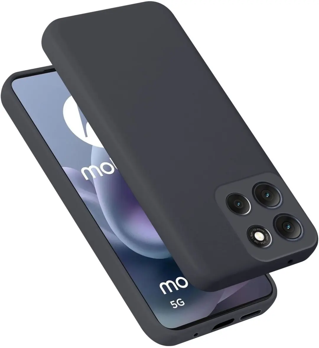 Cadorabo Hoesje geschikt voor Motorola Moto G86 Case in Liquid Zwart Beschermhoe
