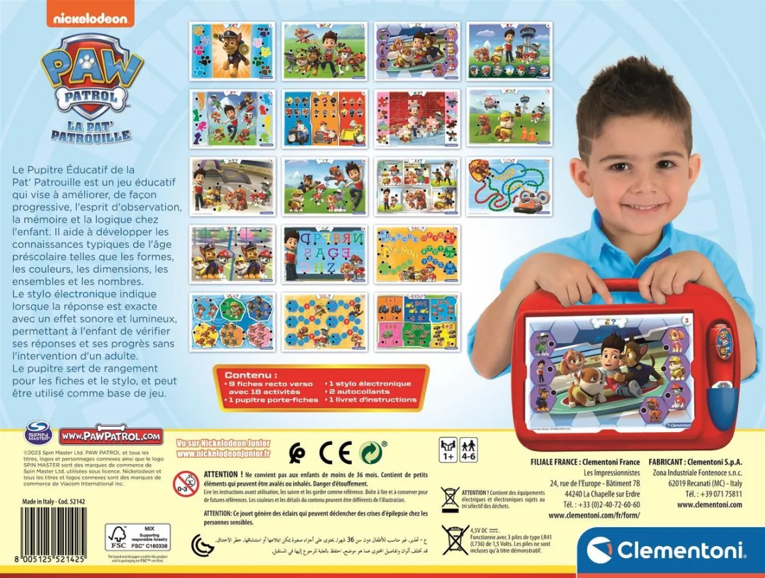 Clementoni Educational Desk Pat Patrouille - 3x AAA