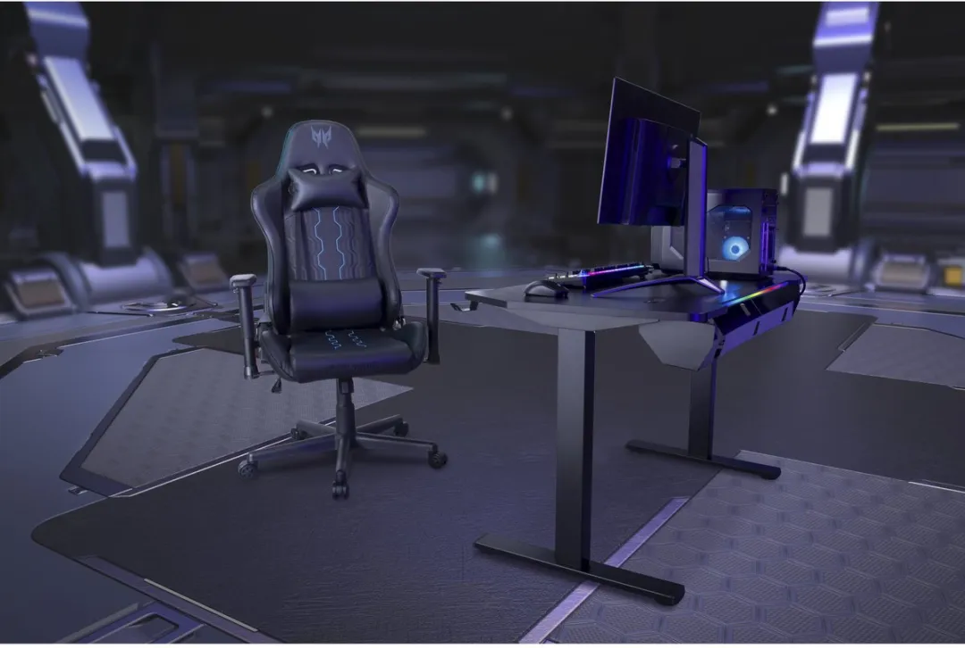 Acer Predator Rift Go GP.GCR11.00Y Gaming Stoel - 120kg - 90°-160° - Zwart/Blauw