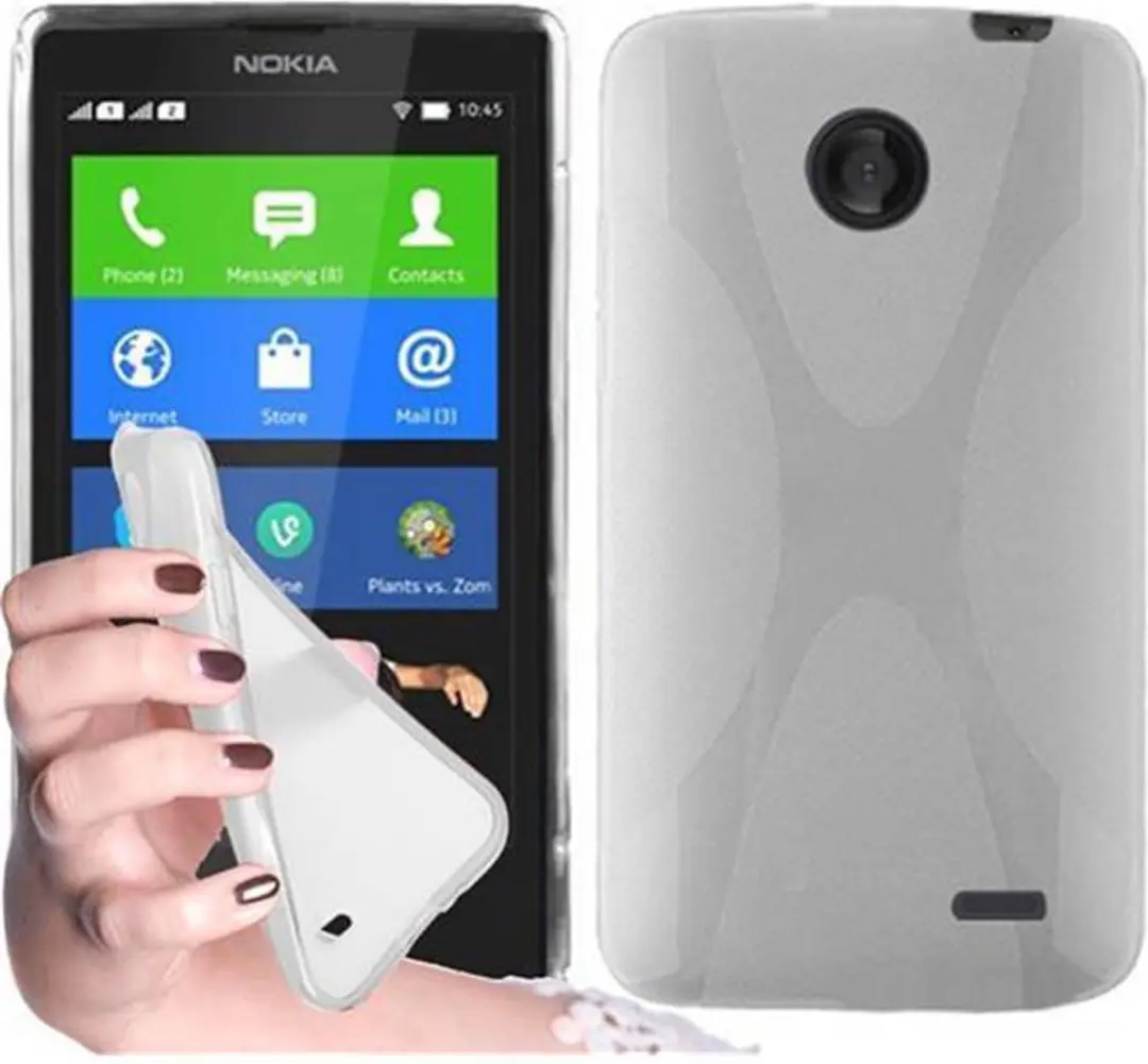 Cadorabo Hoesje geschikt voor Nokia X in SEMI-TRANSPARANT