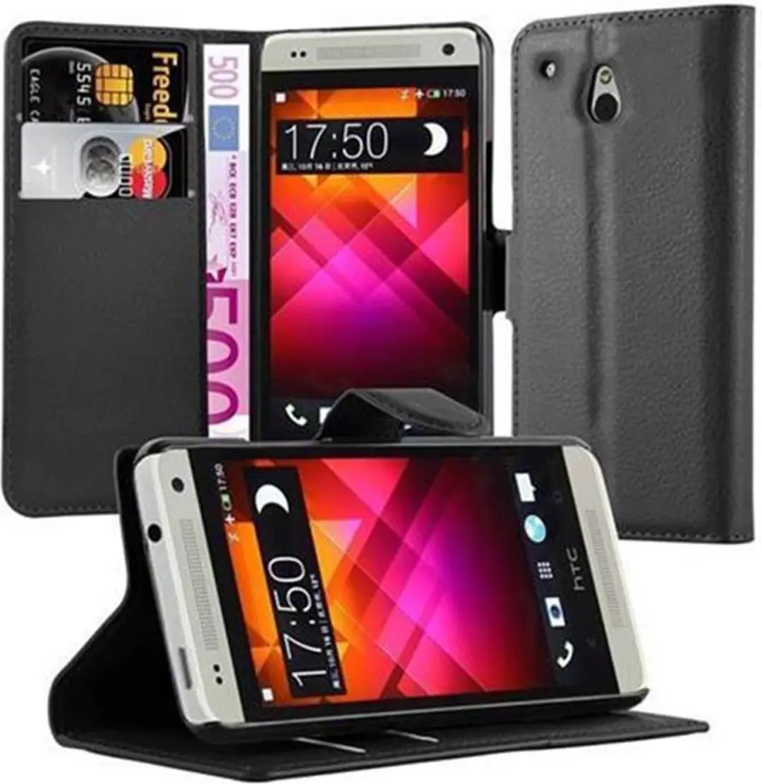 Cadorabo Hoesje geschikt voor HTC ONE M4 MINI in PHANTOM ZWART