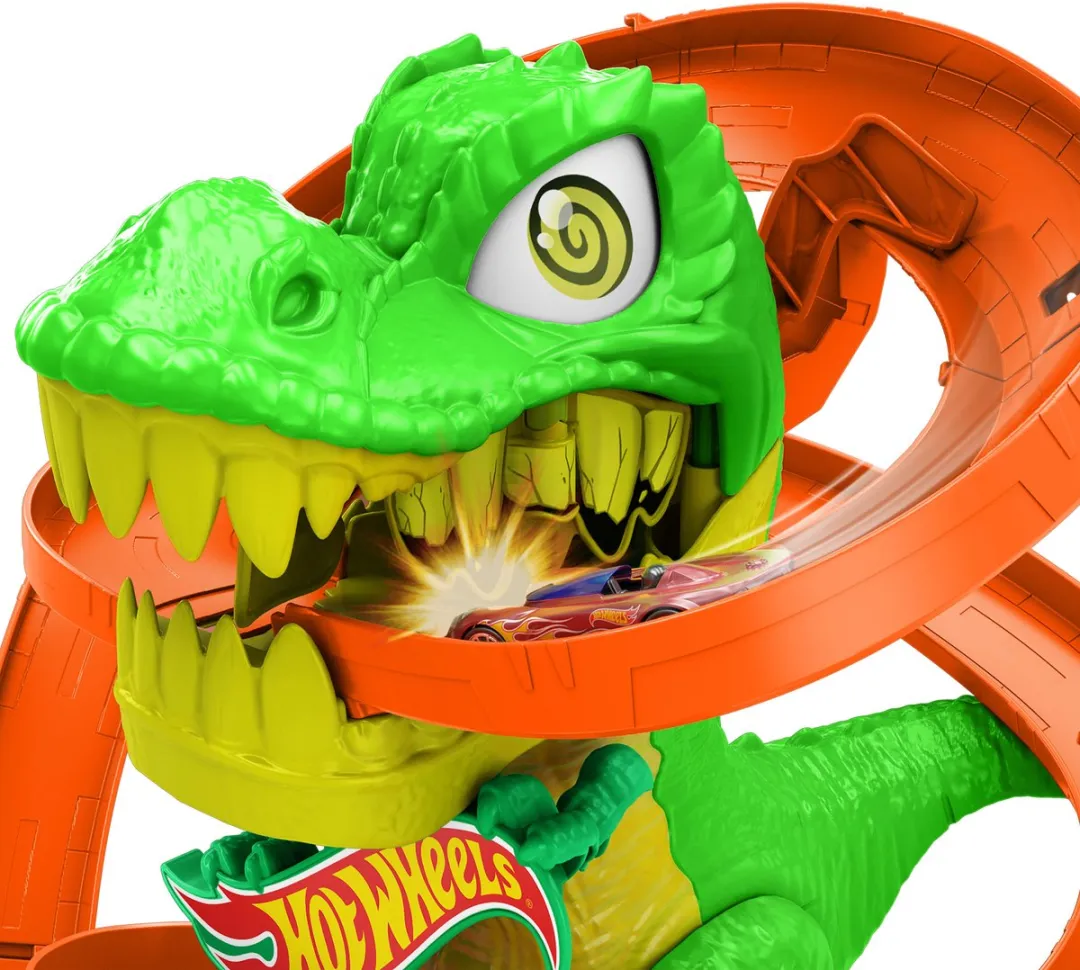 Hot Wheels T-Rex Vurig Gevecht Loopingbaan JBM73 - Multicolor