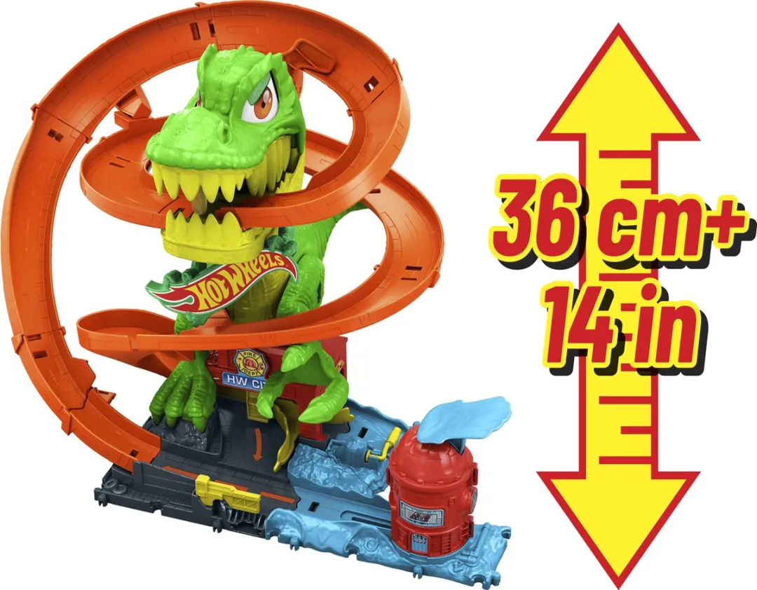 Hot Wheels T-Rex Vurig Gevecht Loopingbaan JBM73 - Multicolor - afbeelding 6 van 6
