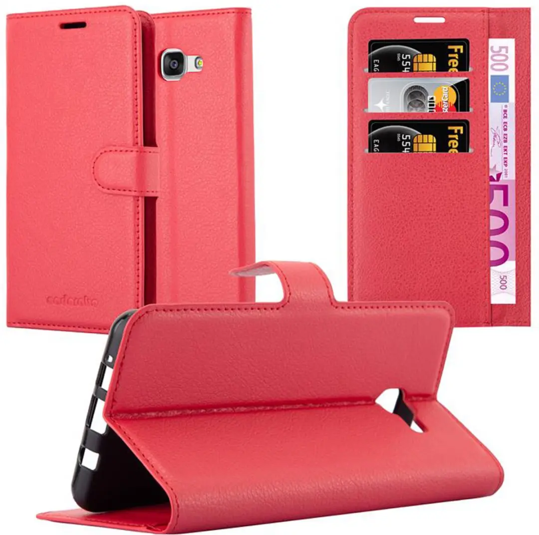Cadorabo Hoesje geschikt voor Samsung Galaxy A7 2016 in KARMIJN ROOD