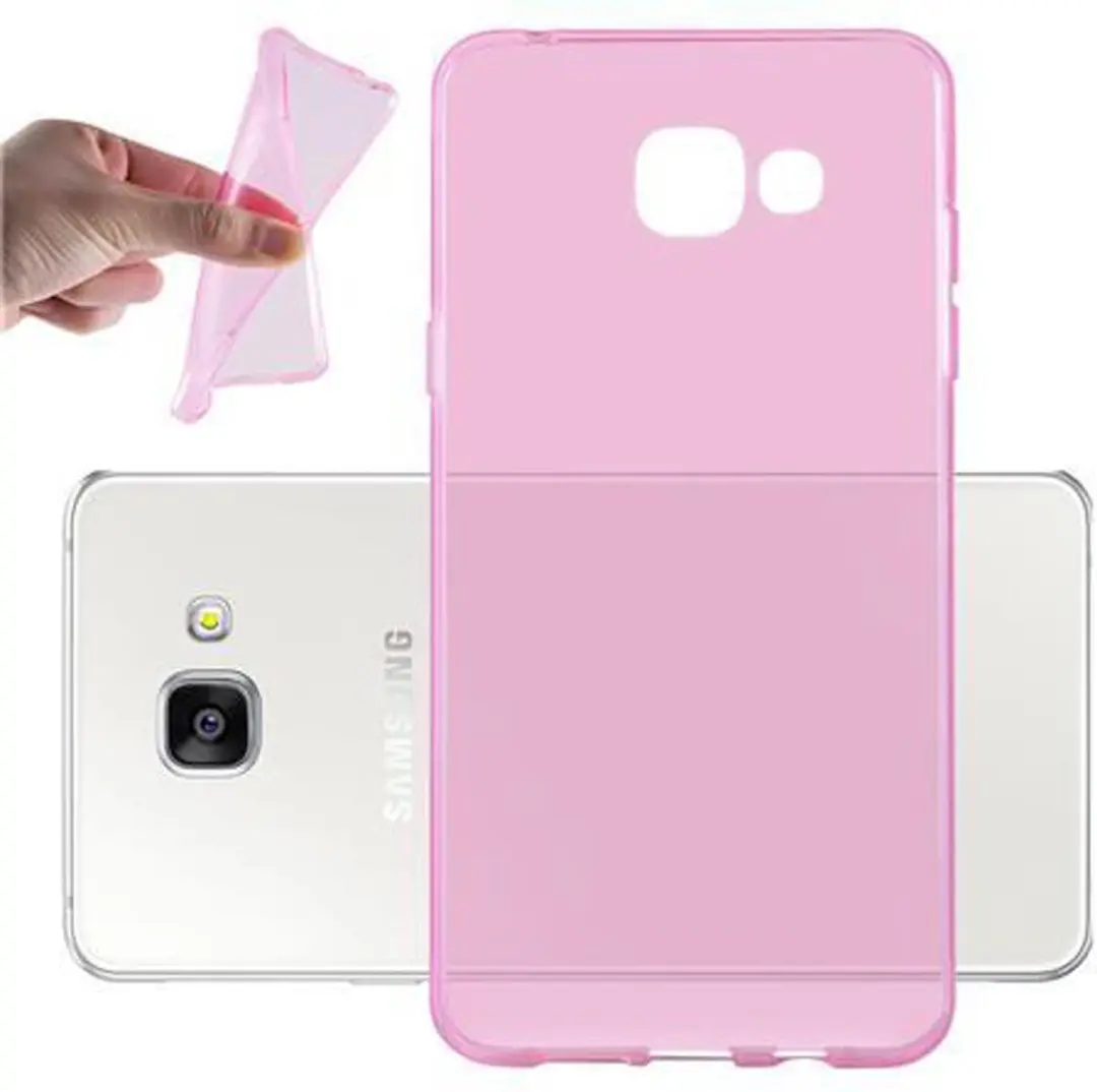 Cadorabo Hoesje geschikt voor Samsung Galaxy A5 2016 in TRANSPARANT ROZE