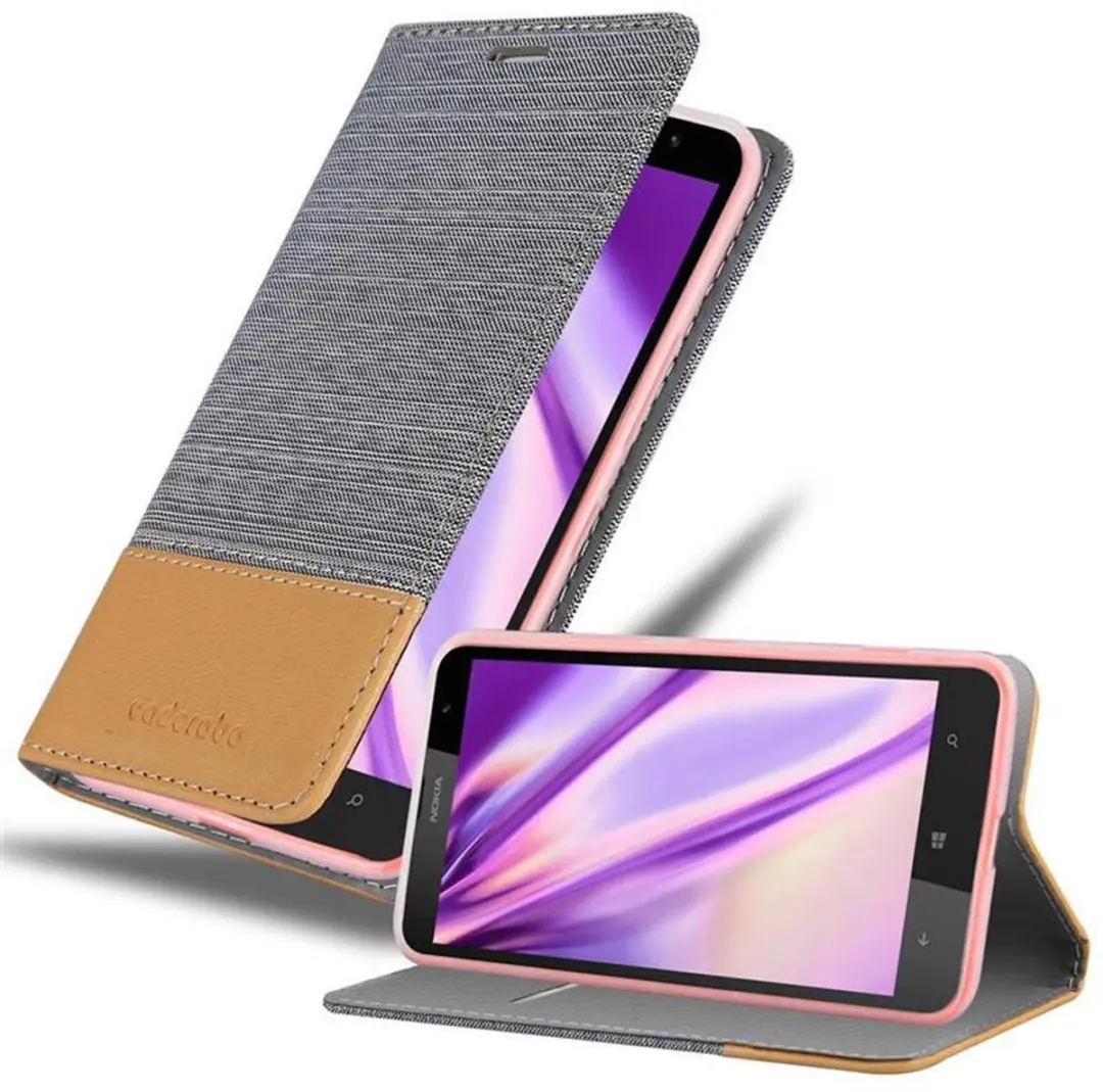 Cadorabo Hoesje geschikt voor Nokia Lumia 1320 in LICHTGRIJS BRUIN
