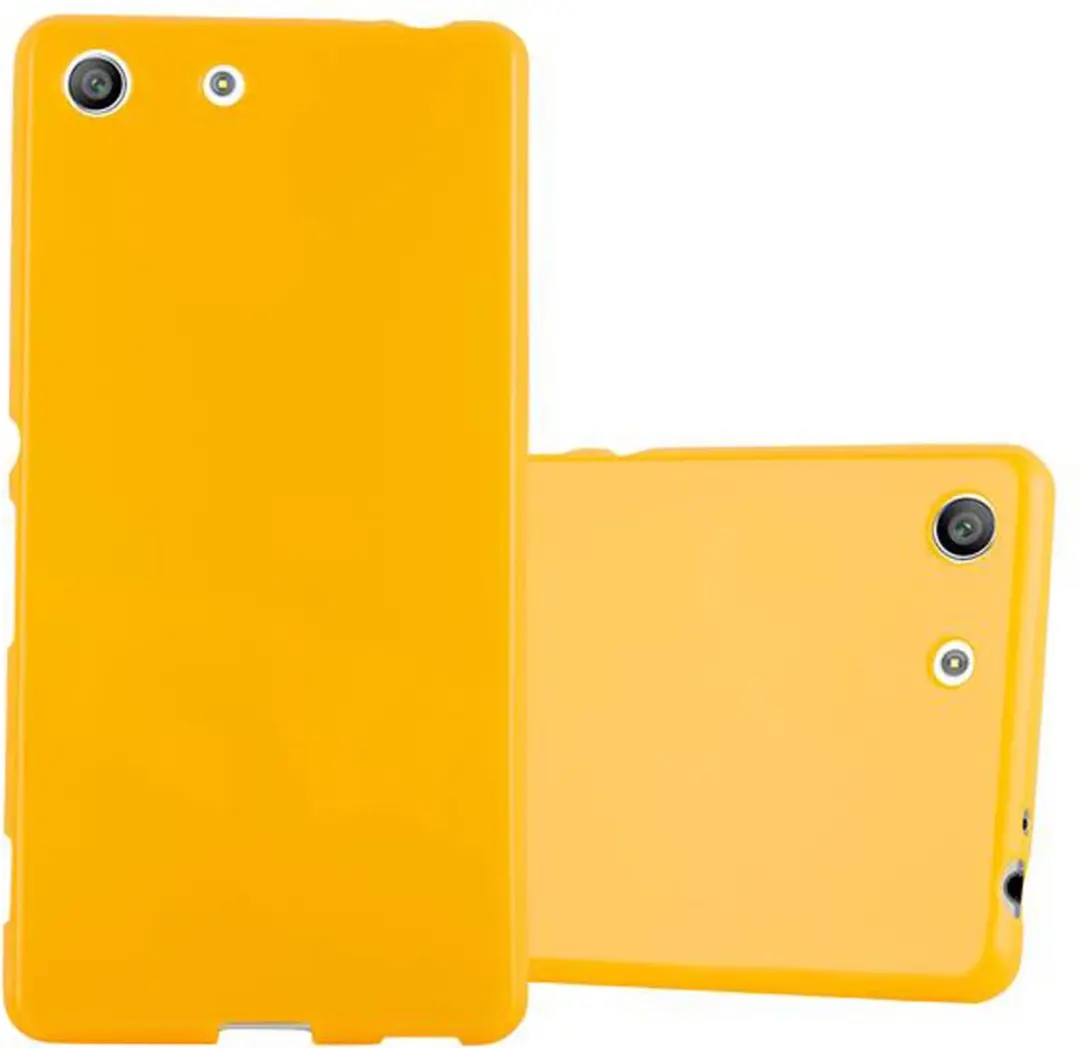 Cadorabo Hoesje geschikt voor Sony Xperia M5 in JELLY GEEL