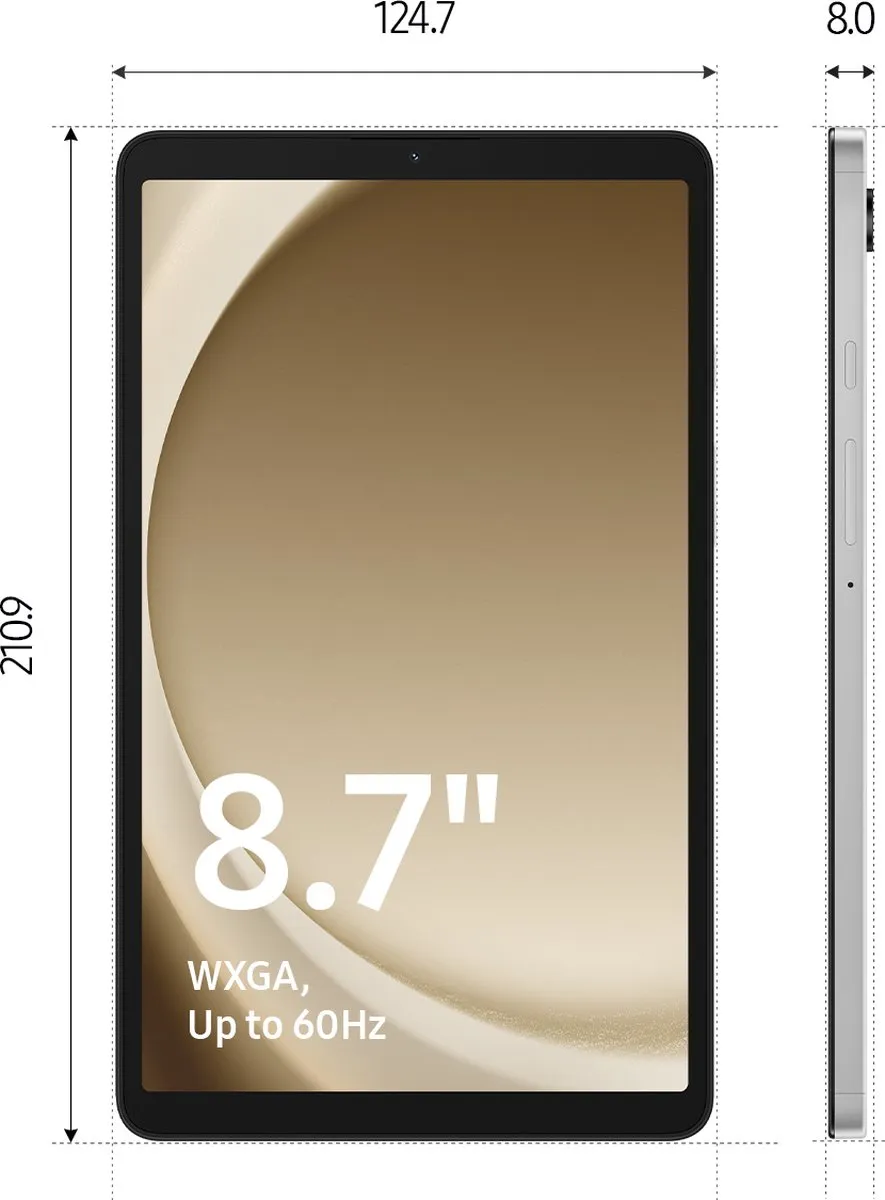 Samsung Galaxy Tab A9 SM-X115 4G - 64GB - 8.7 inch - Zilver