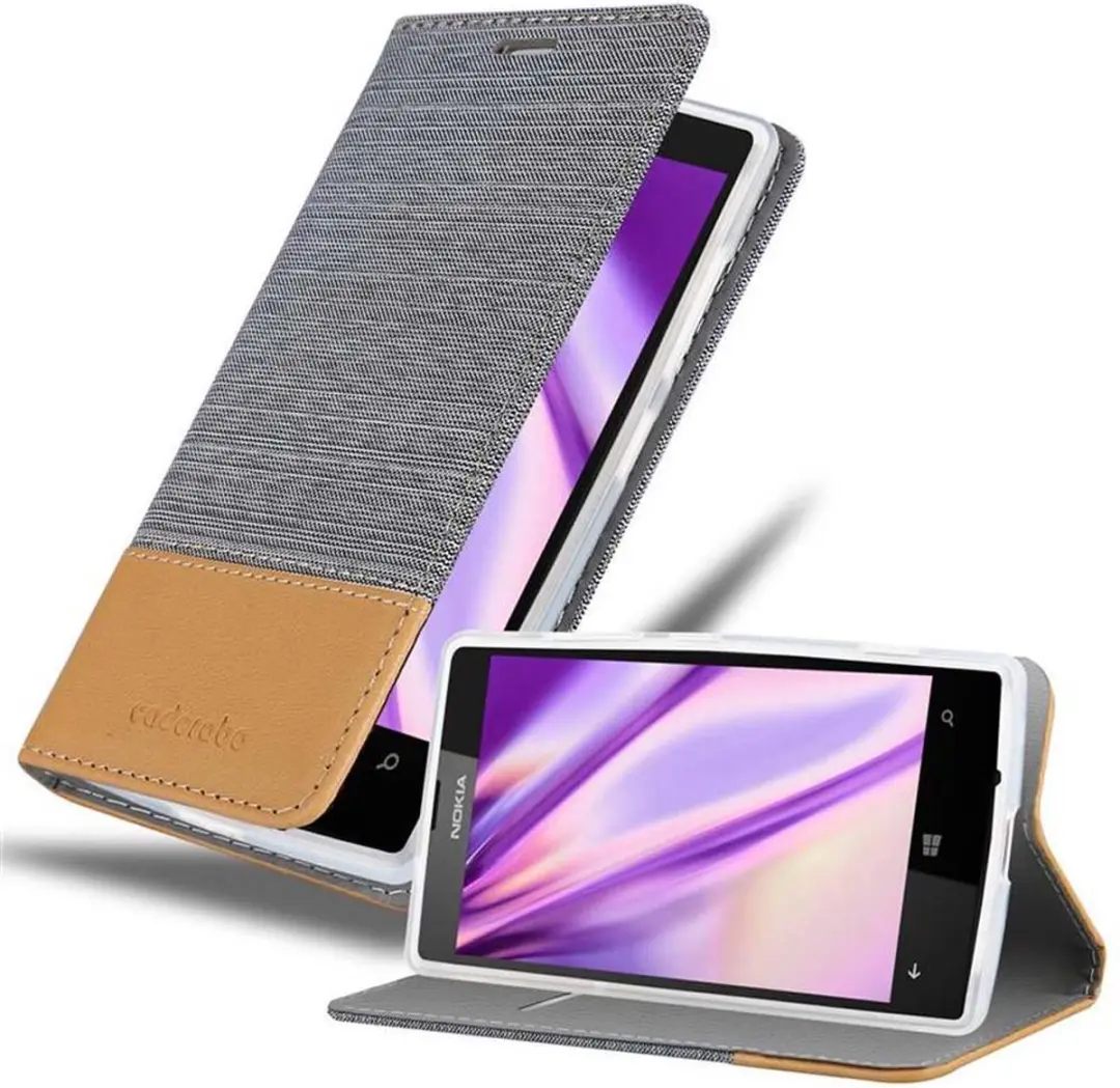 Cadorabo Hoesje geschikt voor Nokia Lumia 520 / 521 in LICHTGRIJS BRUIN