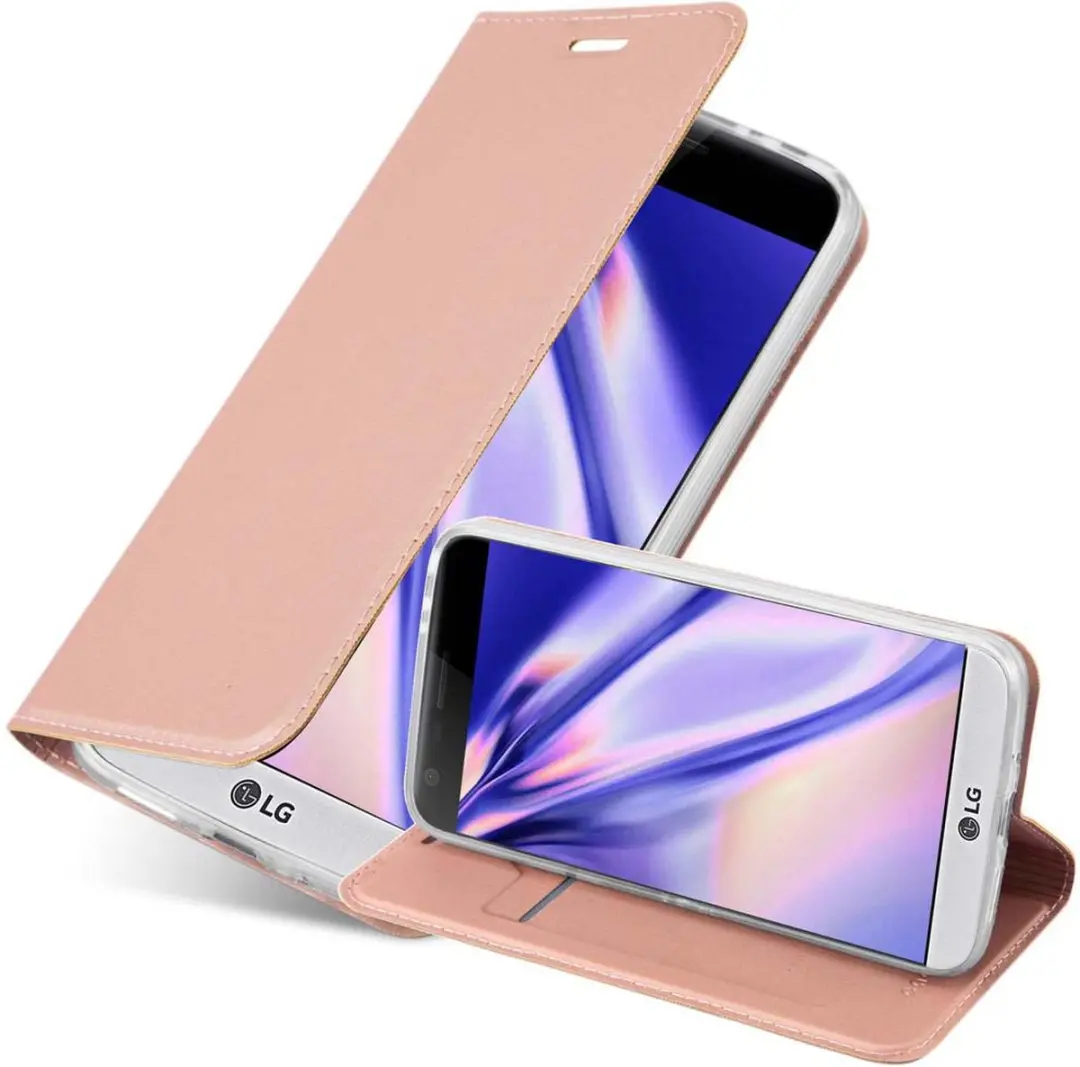Cadorabo Hoesje geschikt voor LG G5 in CLASSY ROSE GOUD