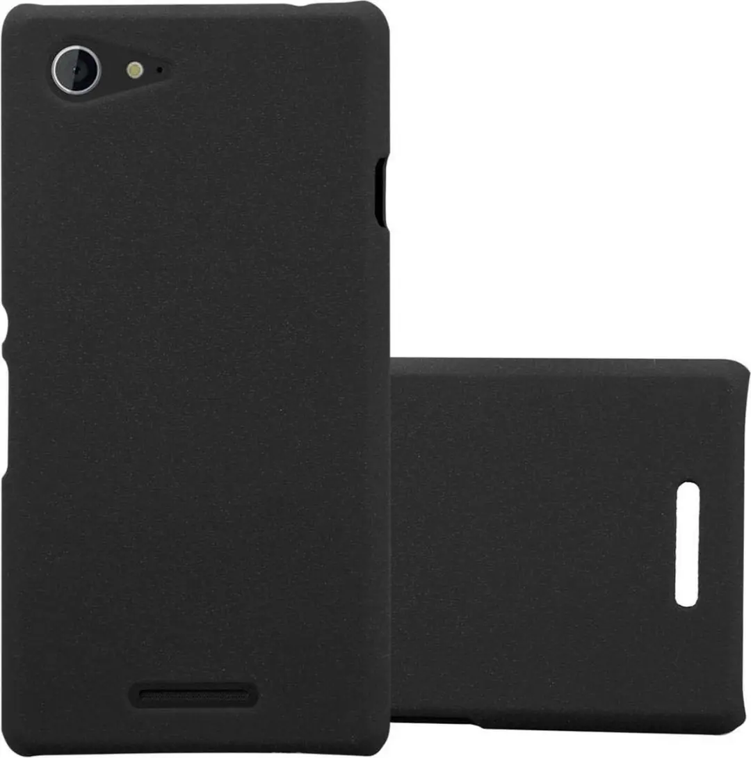 Cadorabo Hoesje geschikt voor Sony Xperia E3 in FROSTY ZWART