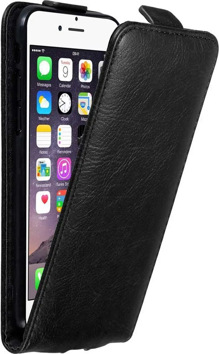 Cadorabo Hoesje geschikt voor Apple iPhone 6 / 6S in ZWARTE NACHT