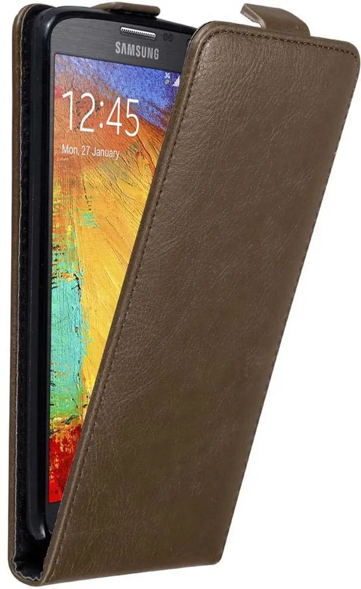 Cadorabo Hoesje geschikt voor Samsung Galaxy NOTE 3 NEO in KOFFIE BRUIN