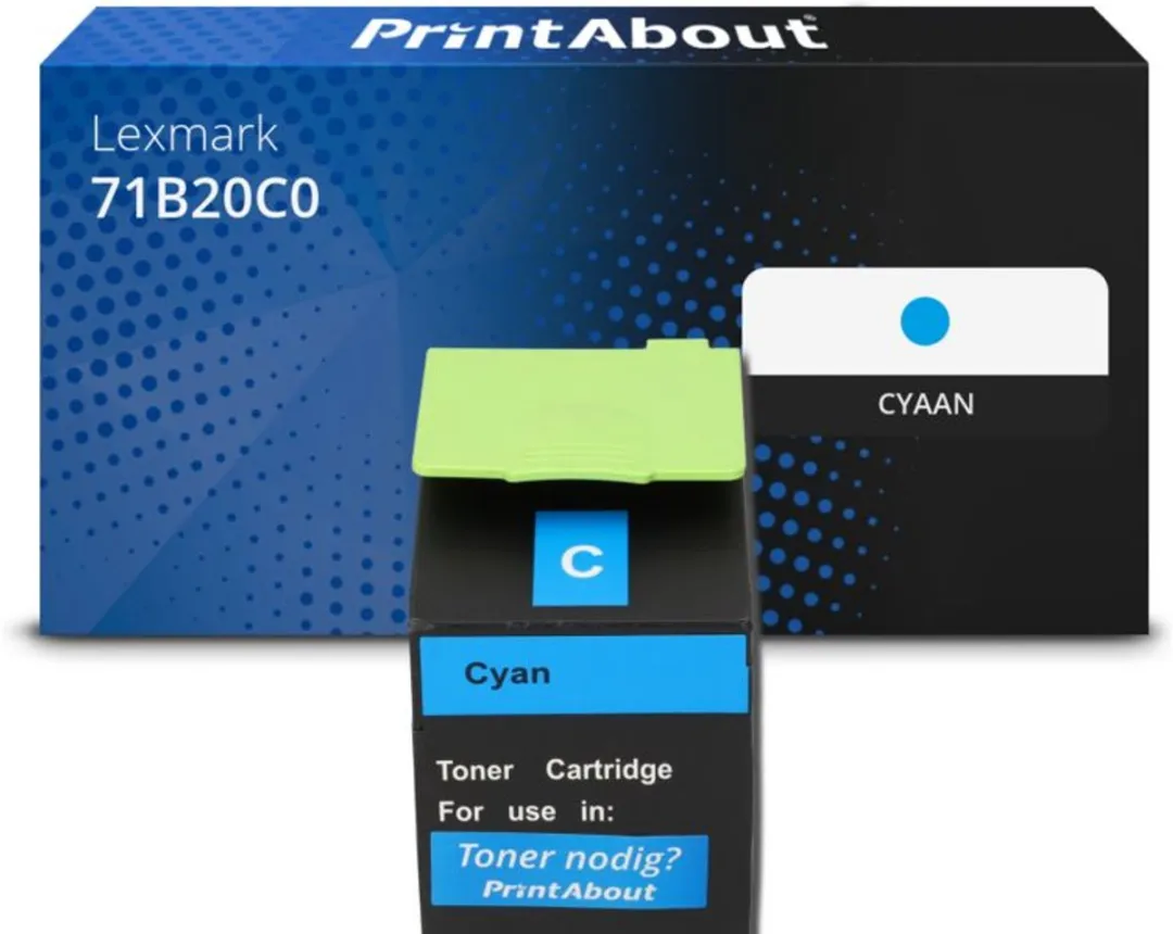 PrintAbout Lexmark 71B20C0 Toner Cyaan
