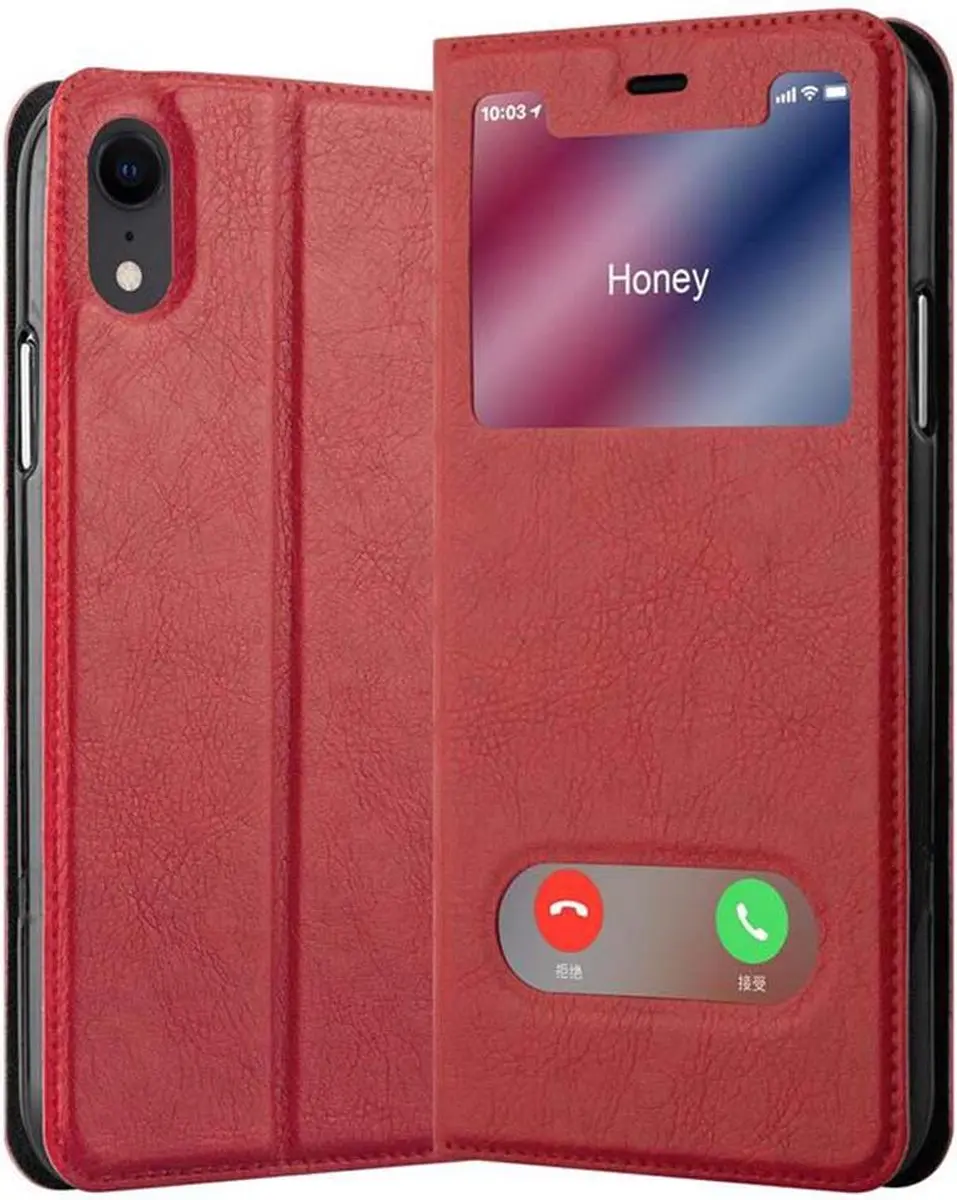 Cadorabo Hoesje geschikt voor Apple iPhone XR in SAFRAN ROOD
