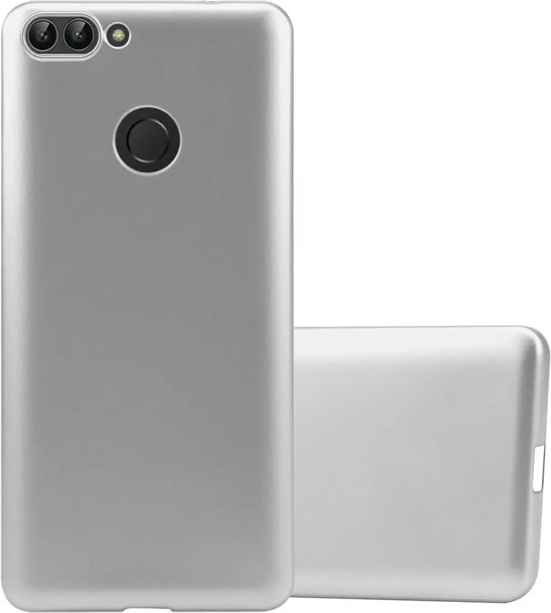 Cadorabo Hoesje geschikt voor Huawei P SMART 2018 / Enjoy 7S in METALLIC ZILVER