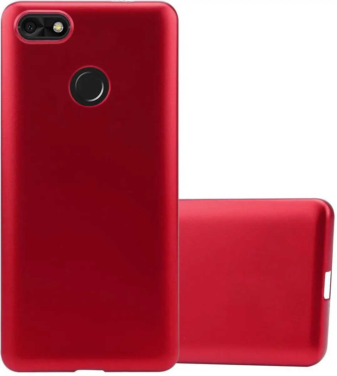 Cadorabo Hoesje geschikt voor Huawei Y6 PRO 2017 in METALLIC ROOD